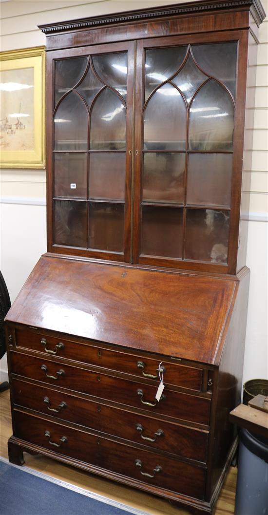 A bureau bookcase, H.220cm